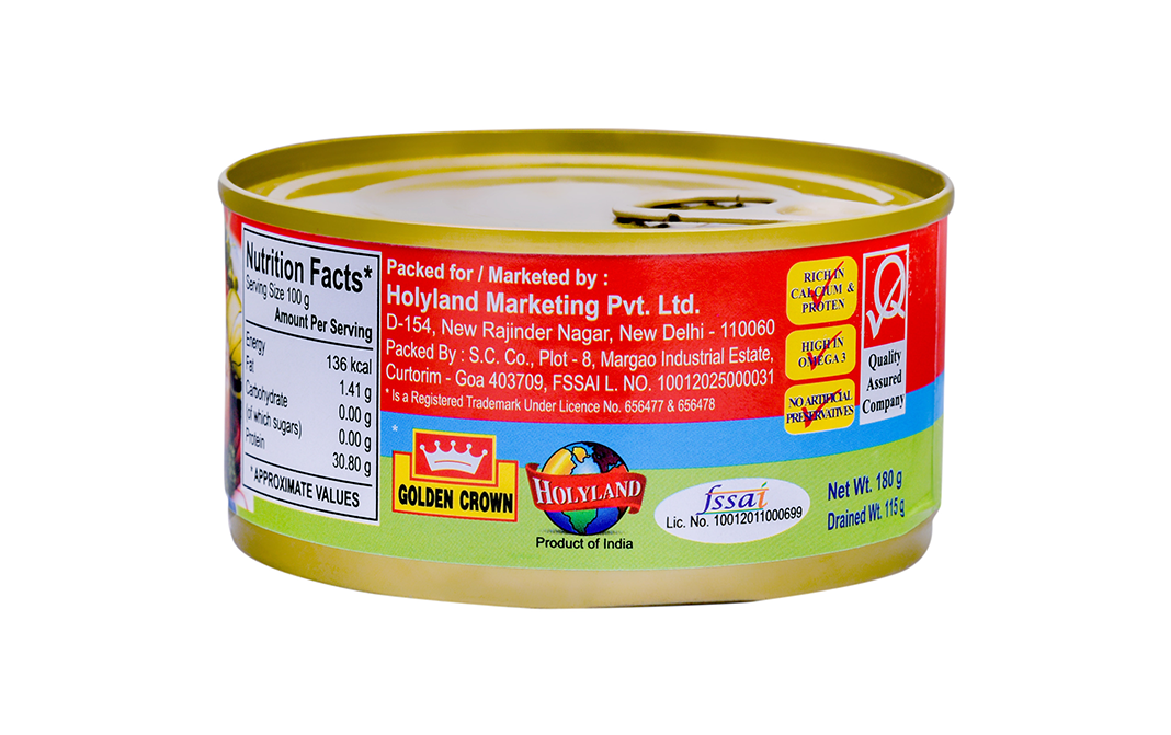 Golden Crown Tuna (Chunks In Natural Oil & Brine)   Tin  180 grams